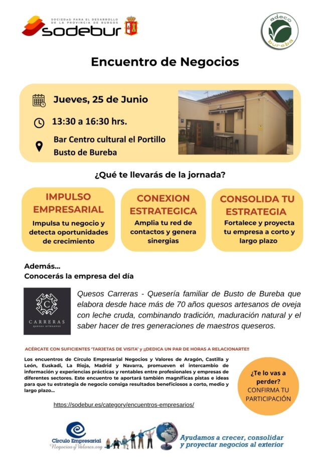 Encuentro de empresarios – Busto de Bureba 25 Junio 2026
