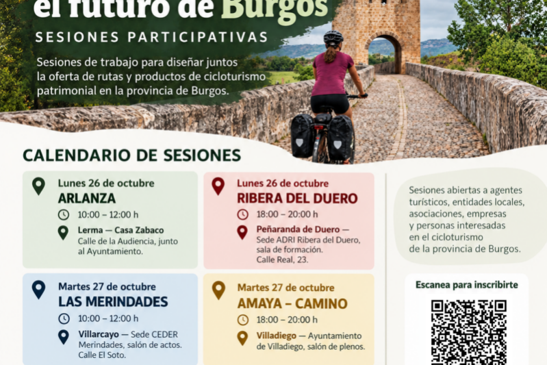cartel sesiones participativas cocreacion rutas burgos