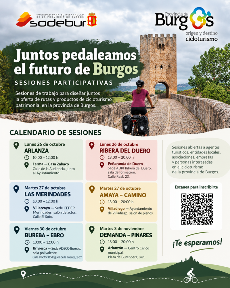 cartel sesiones participativas cocreacion rutas burgos